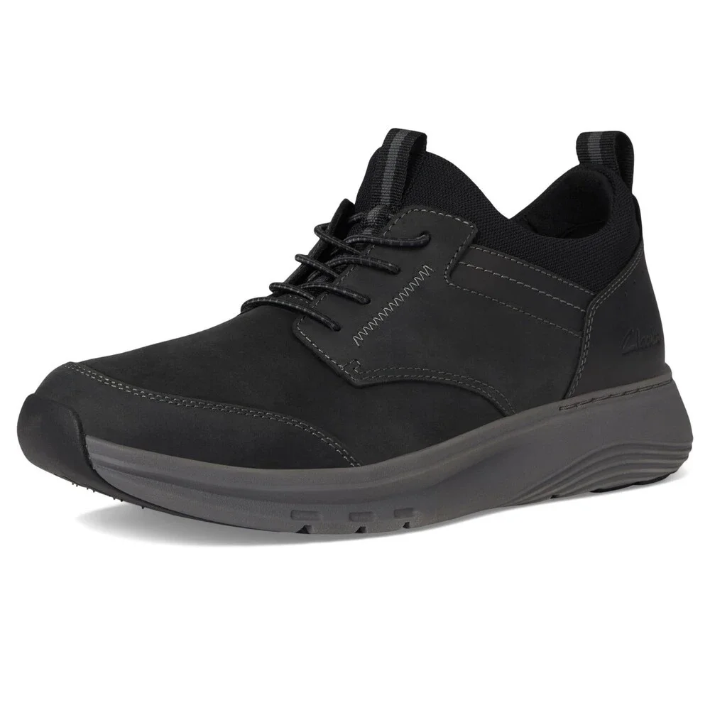 Clarks Motion Trek EZ 26179450 Men's US 7 M Black Leather Casual Shoes LIQ1582